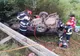 Mașină răsturnată, la ieșirea din Rupea