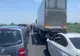 Aglomerație pe DN 1 către Brașov în zona localității Comarnic