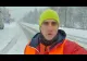 VIDEO Trafic îngreunat din cauza ninsorii abundente, pe DN1